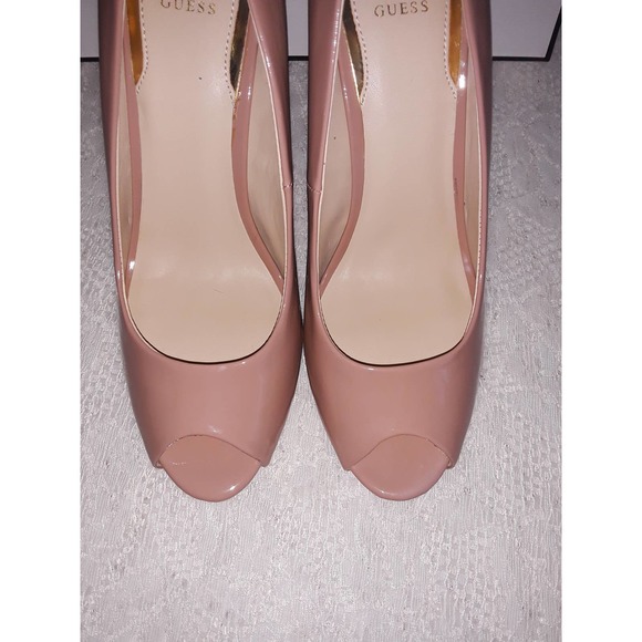 NIB GUESS 9.5M HONOREY Peep-Toe Pumps Heels - Picture 6 of 11